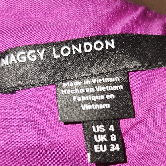 Maggy London Vibrant Purple Midi Dress - Picture 12 of 12